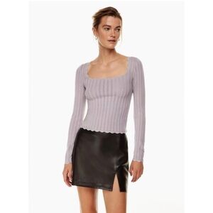 Wilfred Parcel pointelle “sweater” or ls top L Morado grey?